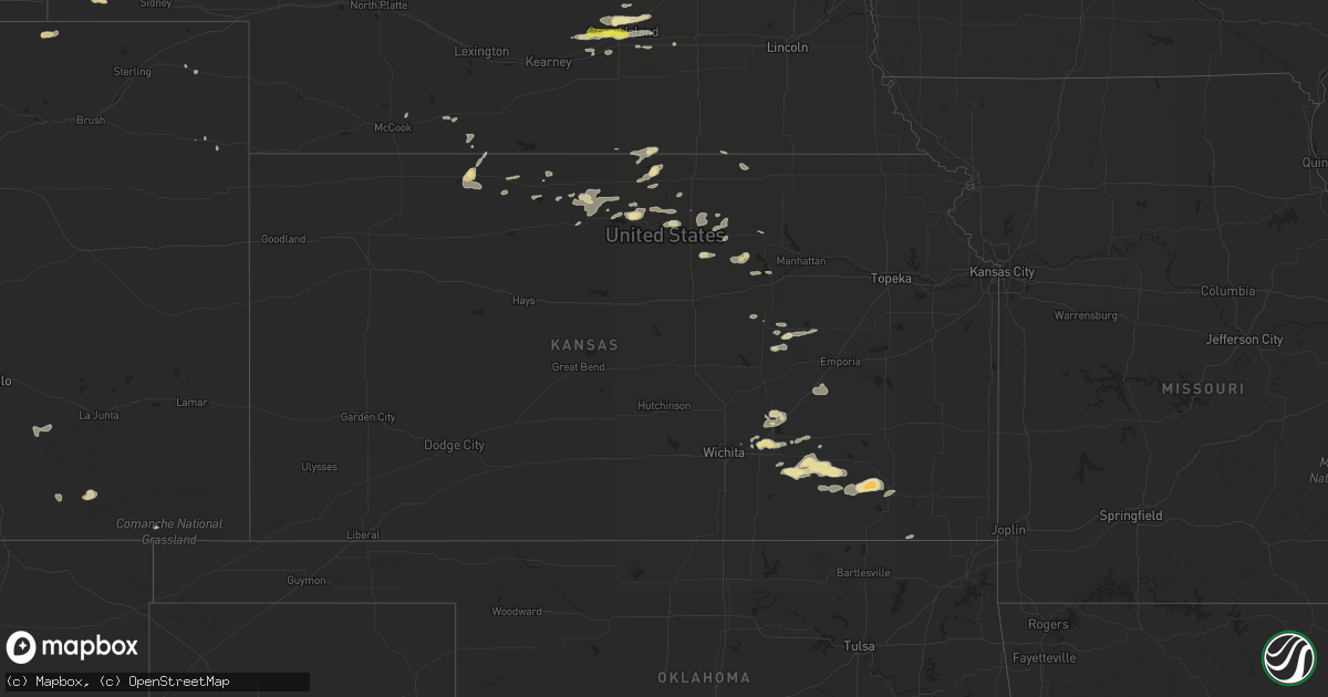 Hail map in Kansas on August 4, 2017