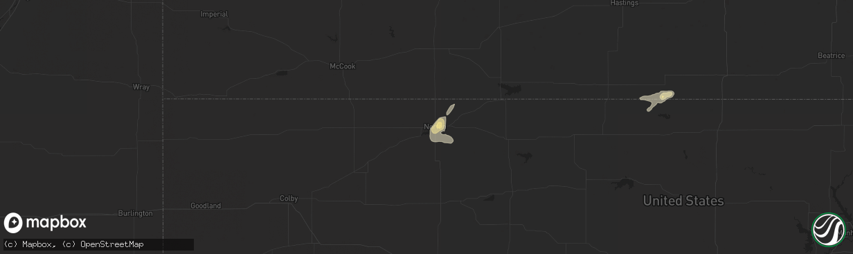 Hail map in Norton, KS on August 4, 2017