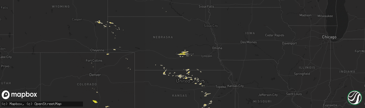 Hail map on August 4, 2017