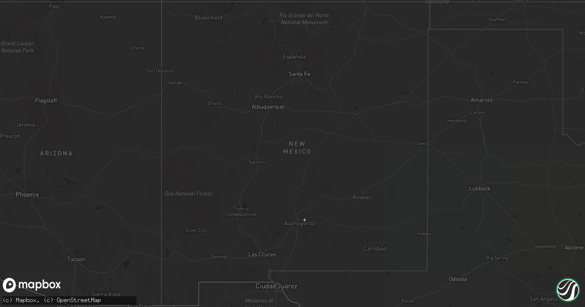 Hail map in New Mexico on August 4, 2018