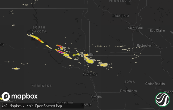 Hail map preview on 08-04-2018