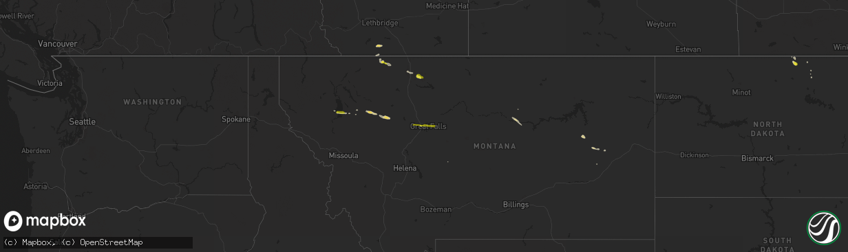 Hail map on August 4, 2021