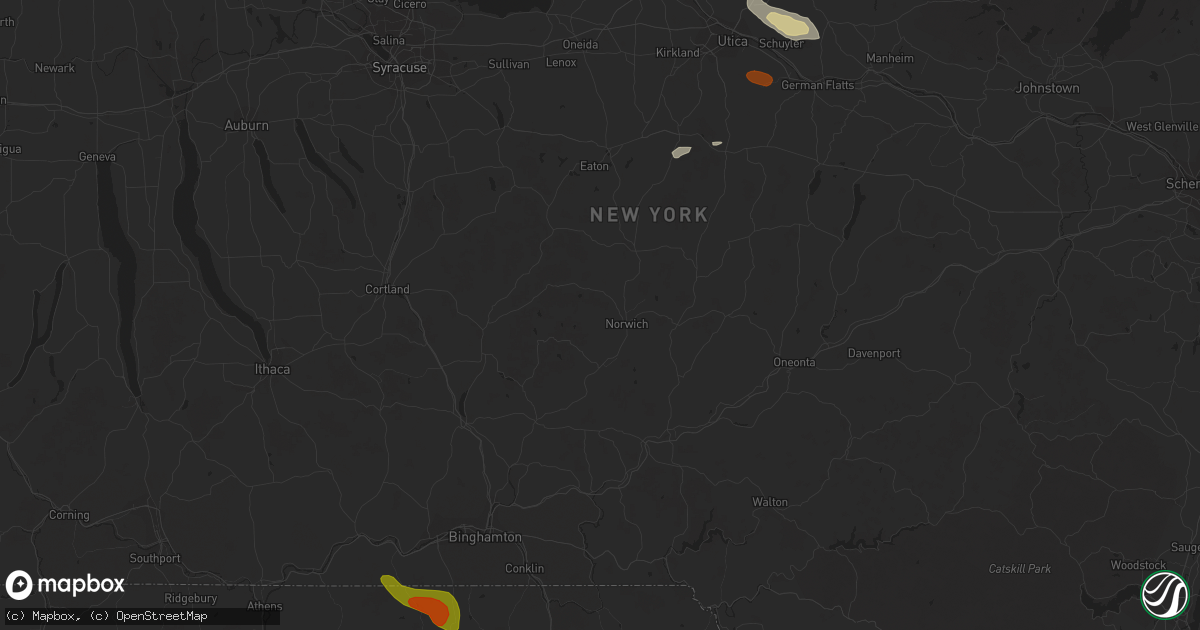 Hail map in Brackney, PA on August 4, 2023
