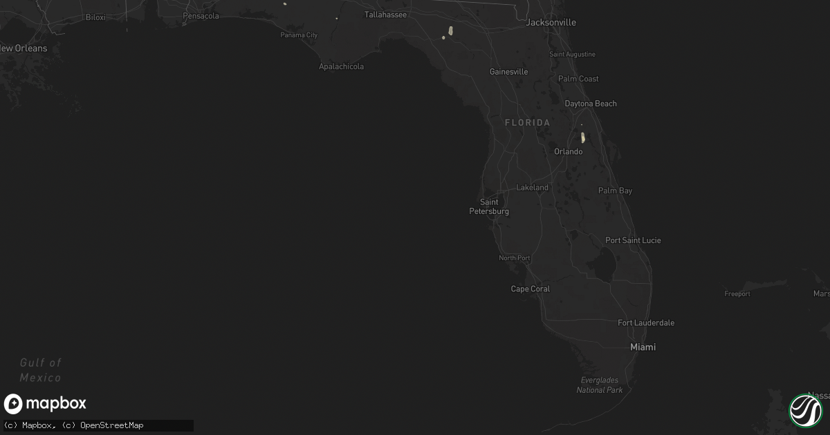 Hail map in Florida on August 4, 2023