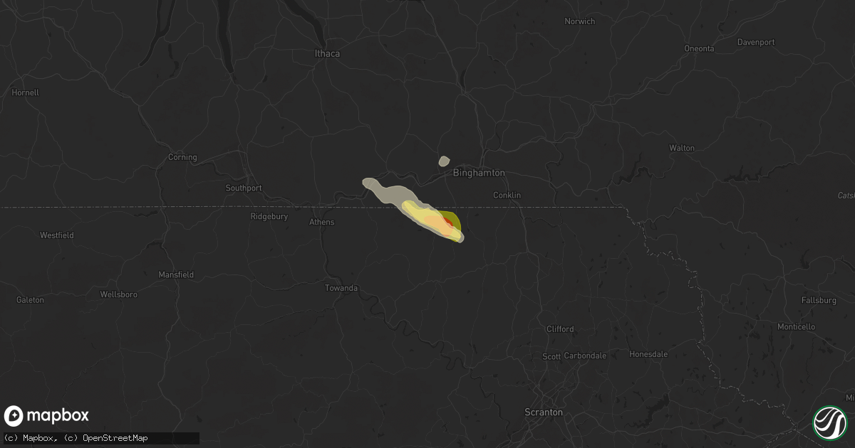 Hail map in Little Meadows, PA on August 4, 2023