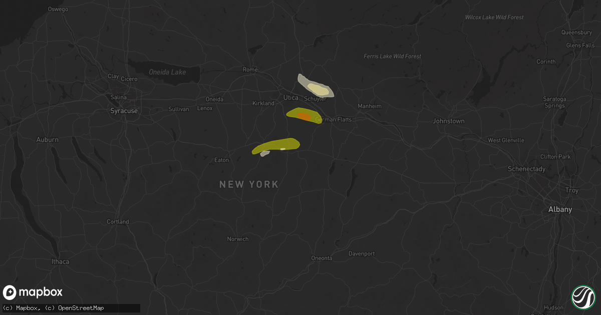 Hail map in West Winfield, NY on August 4, 2023