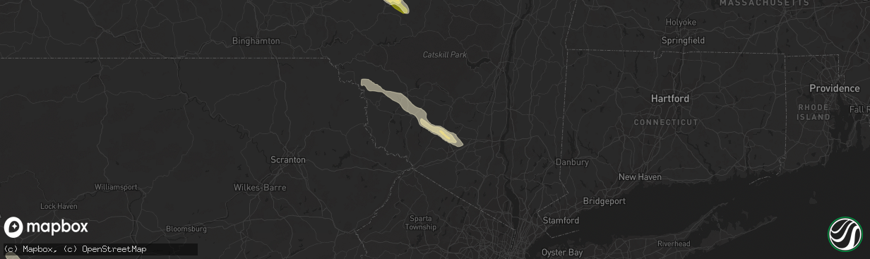 Hail map in Wurtsboro, NY on August 4, 2023
