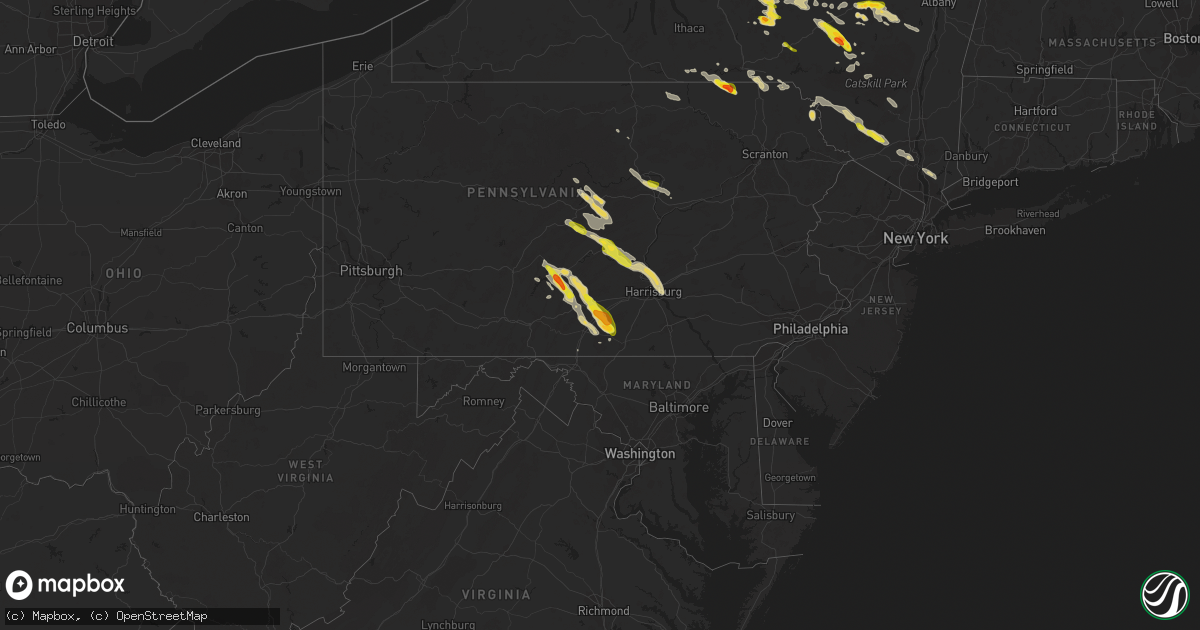 Hail map on August 4, 2023