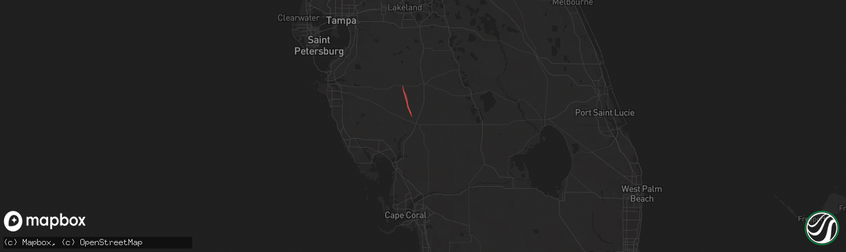 Hail map in Arcadia, FL on August 4, 2024