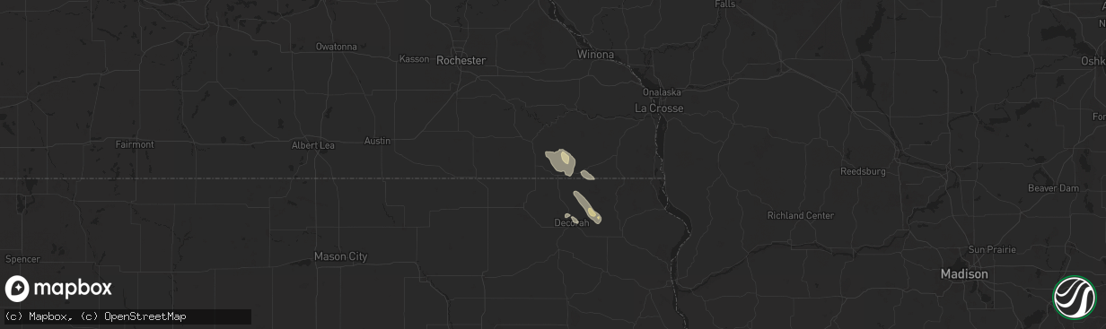 Hail map in Canton, MN on August 4, 2024