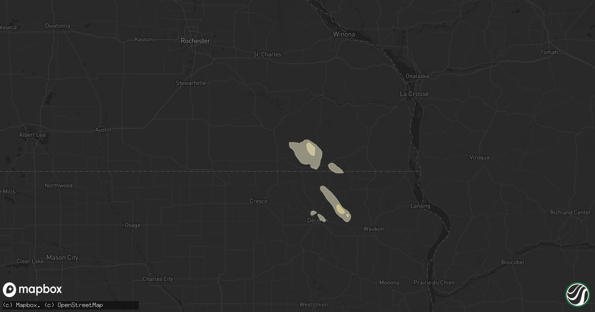 Hail map in Canton, MN on August 4, 2024