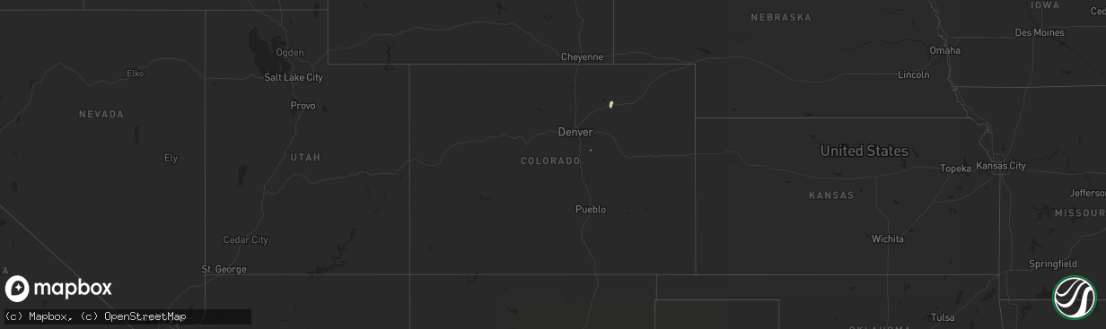 Hail map in Colorado on August 4, 2024