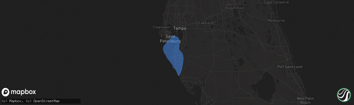 Hail map in Ellenton, FL on August 4, 2024