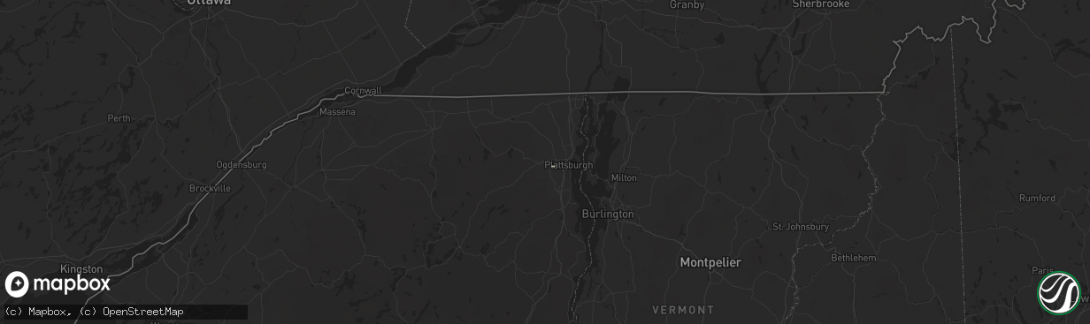 Hail map in Morrisonville, NY on August 4, 2024