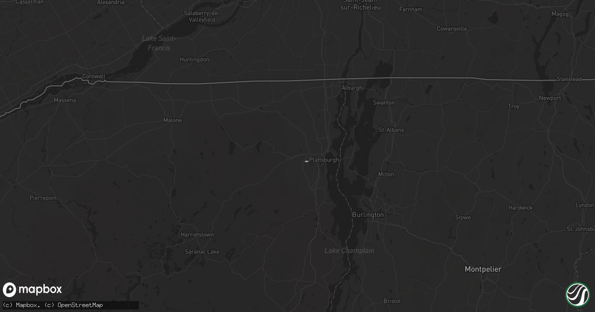 Hail map in Morrisonville, NY on August 4, 2024