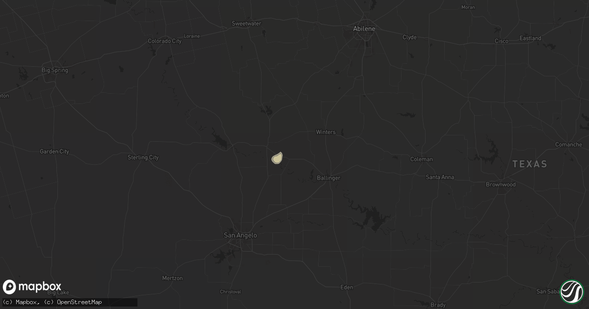 Hail map in Norton, TX on August 4, 2024