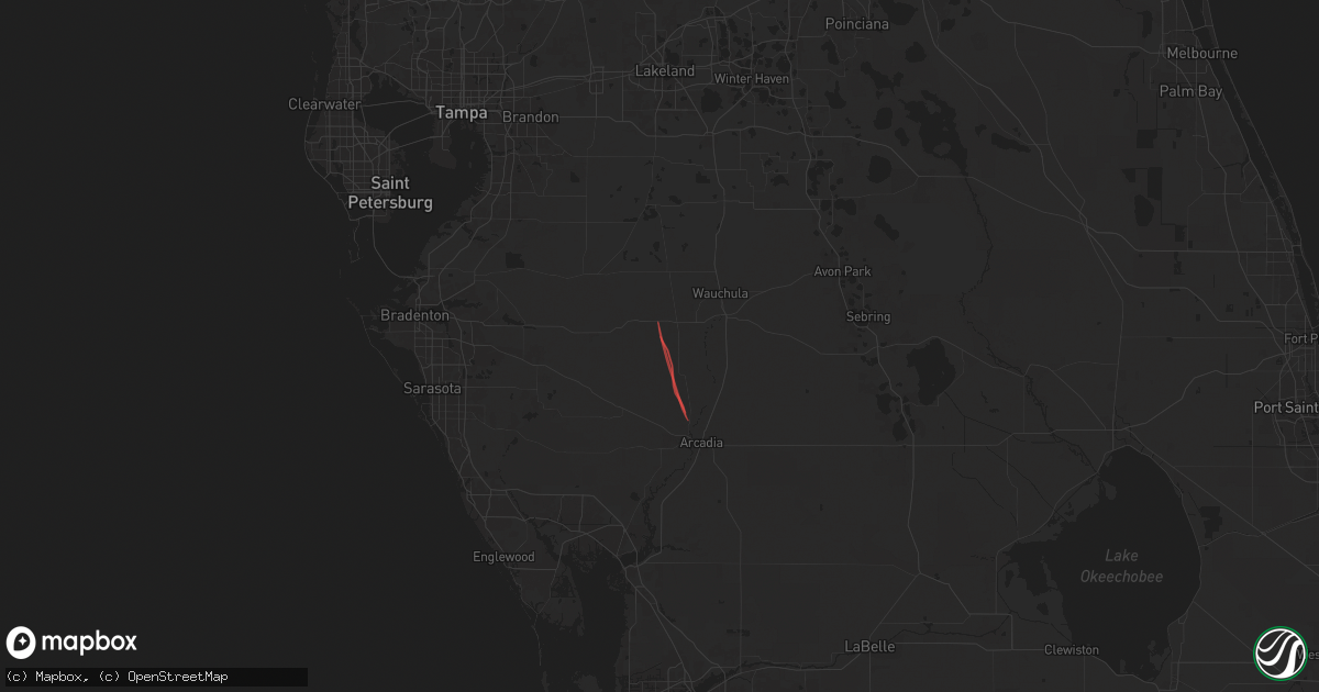 Hail map in Ona, FL on August 4, 2024