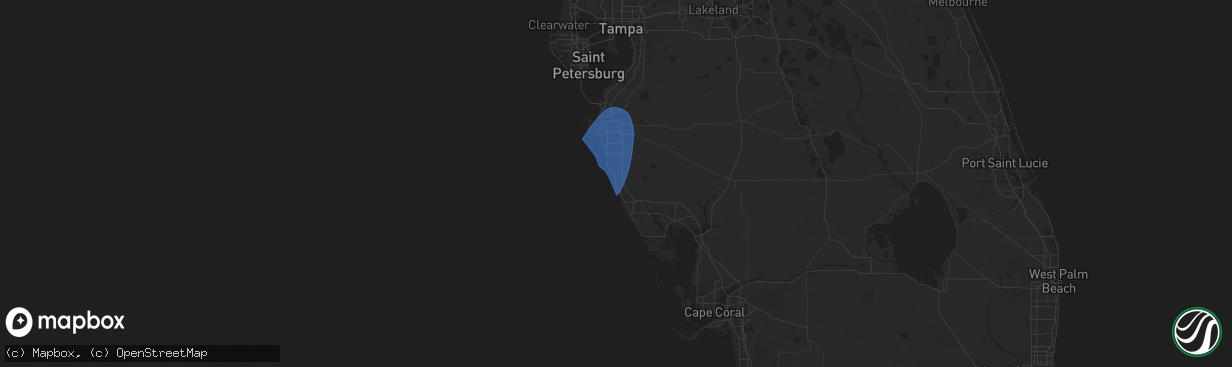 Hail map in Osprey, FL on August 4, 2024