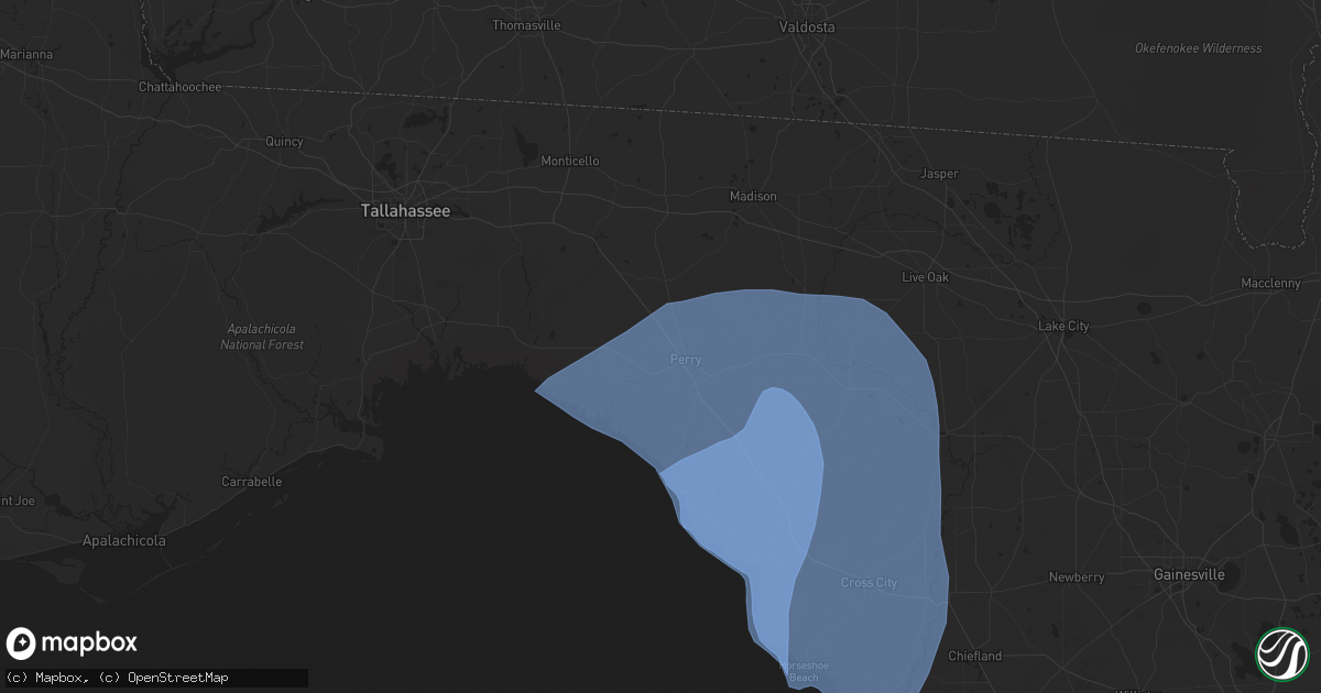 Hail map in Perry, FL on August 4, 2024