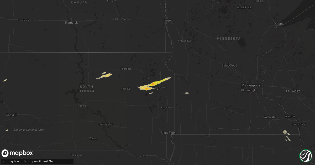 Hail map on August 4, 2024