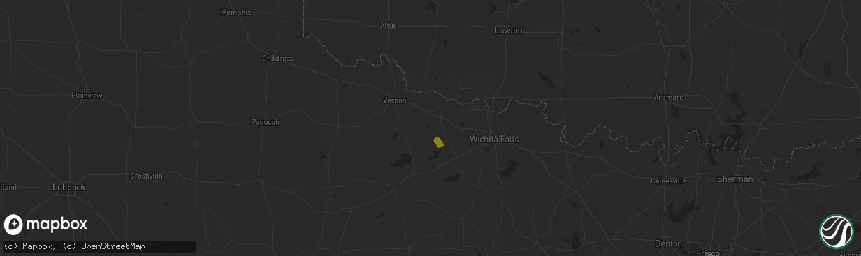 Hail map in Electra, TX on August 4, 2025