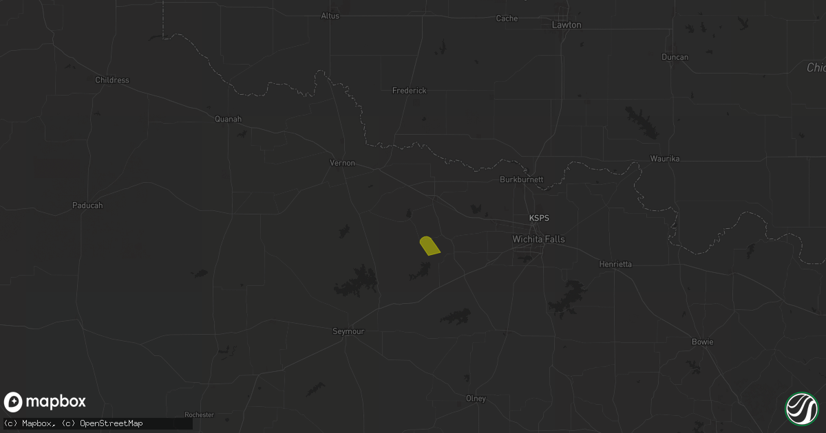 Hail map in Electra, TX on August 4, 2025