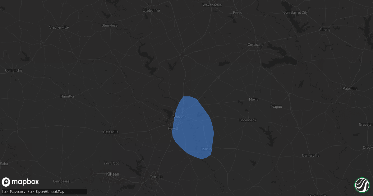 Hail map in Elm Mott, TX on August 4, 2025