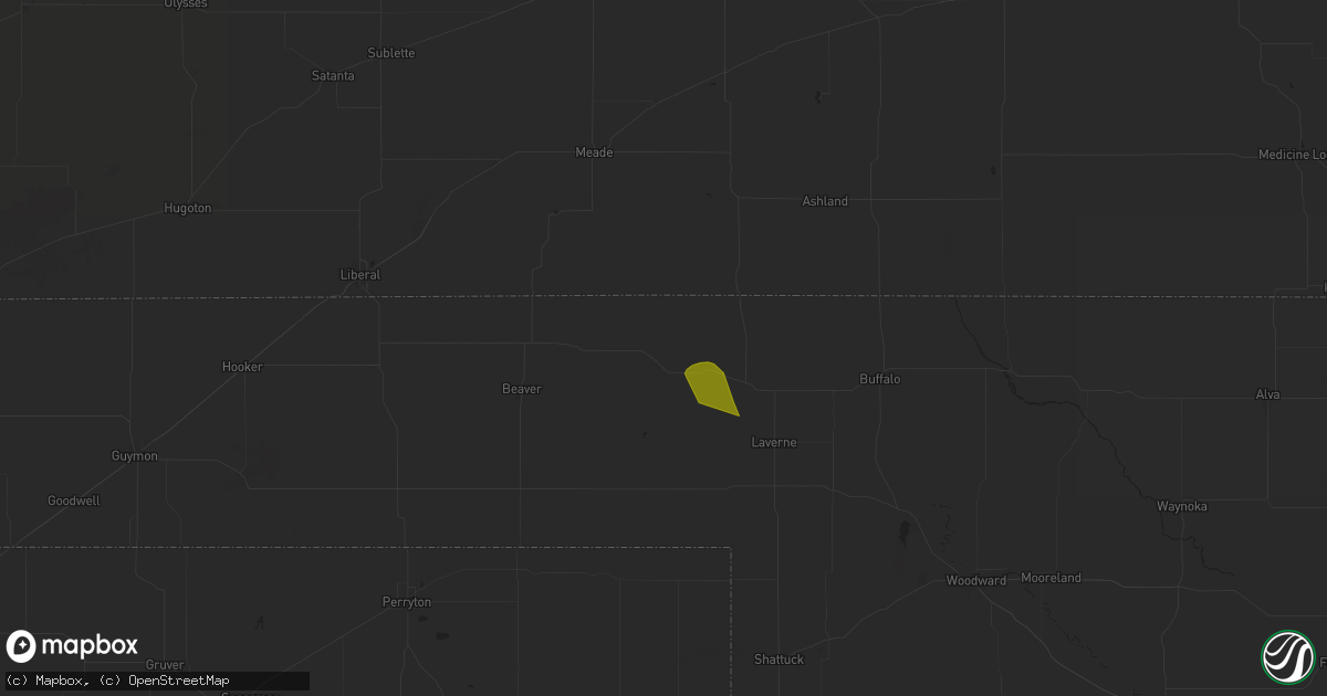 Hail map in Gate, OK on August 4, 2025