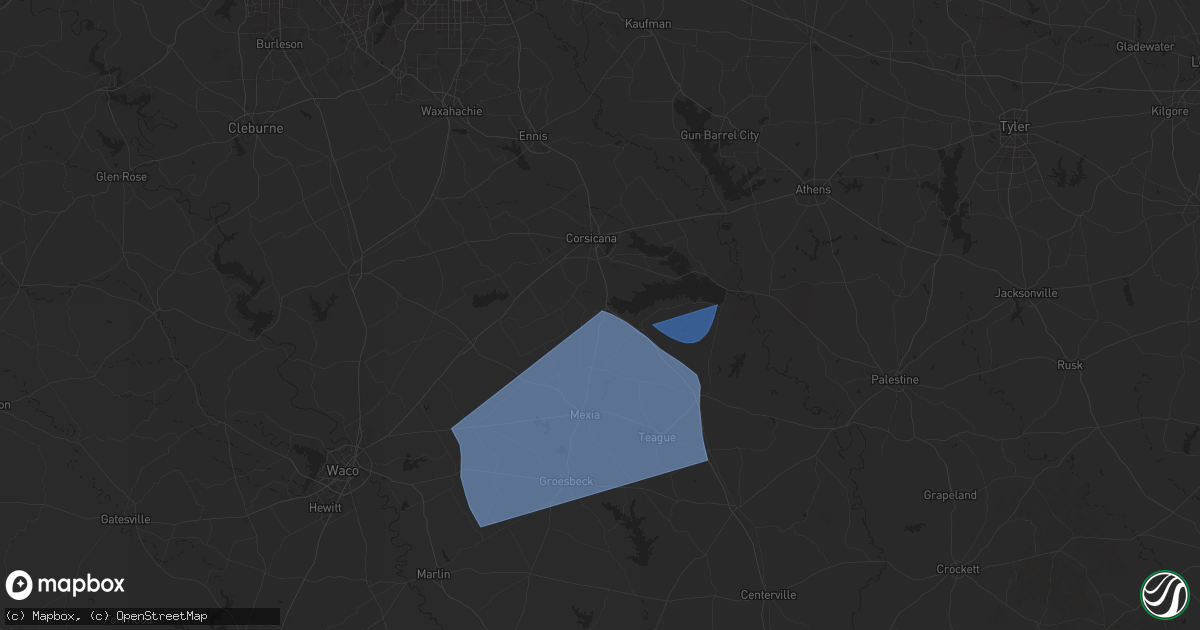 Hail map in Richland, TX on August 4, 2025
