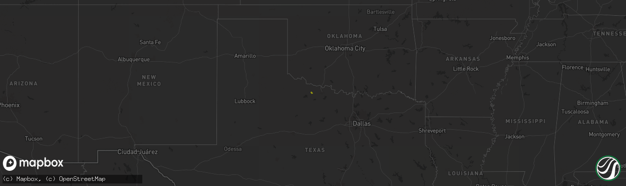 Hail map on August 4, 2025