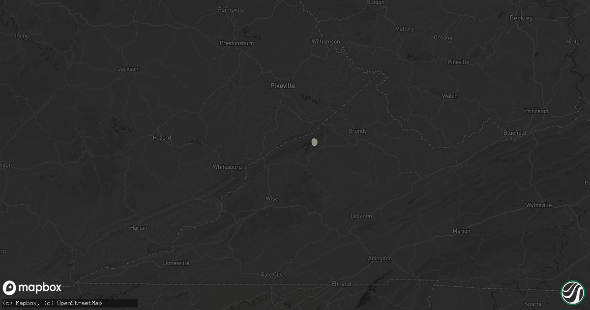 Hail map in Clintwood, VA on August 4, 2026