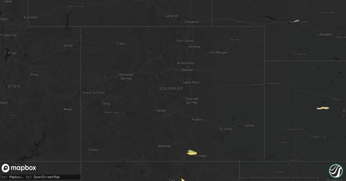 Hail map in Colorado on August 4, 2026