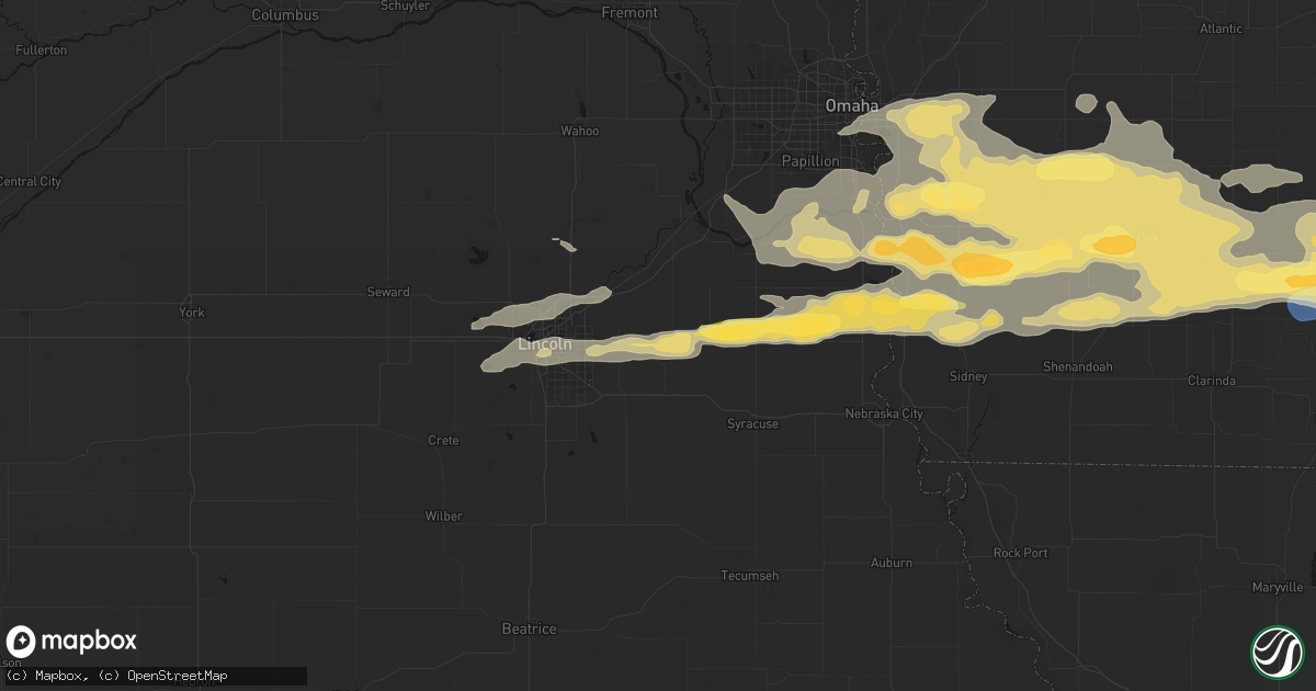 Hail map in Eagle, NE on August 4, 2026