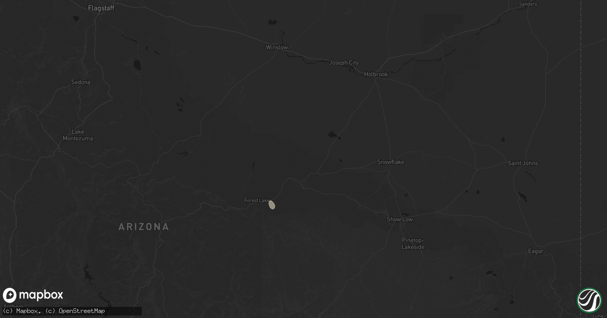 Hail map in Heber, AZ on August 4, 2026