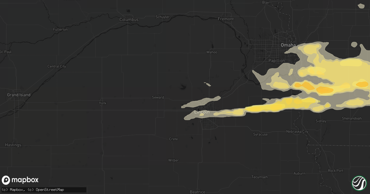 Hail map in Malcolm, NE on August 4, 2026