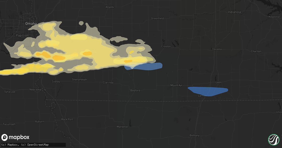 Hail map in Sharpsburg, IA on August 4, 2026