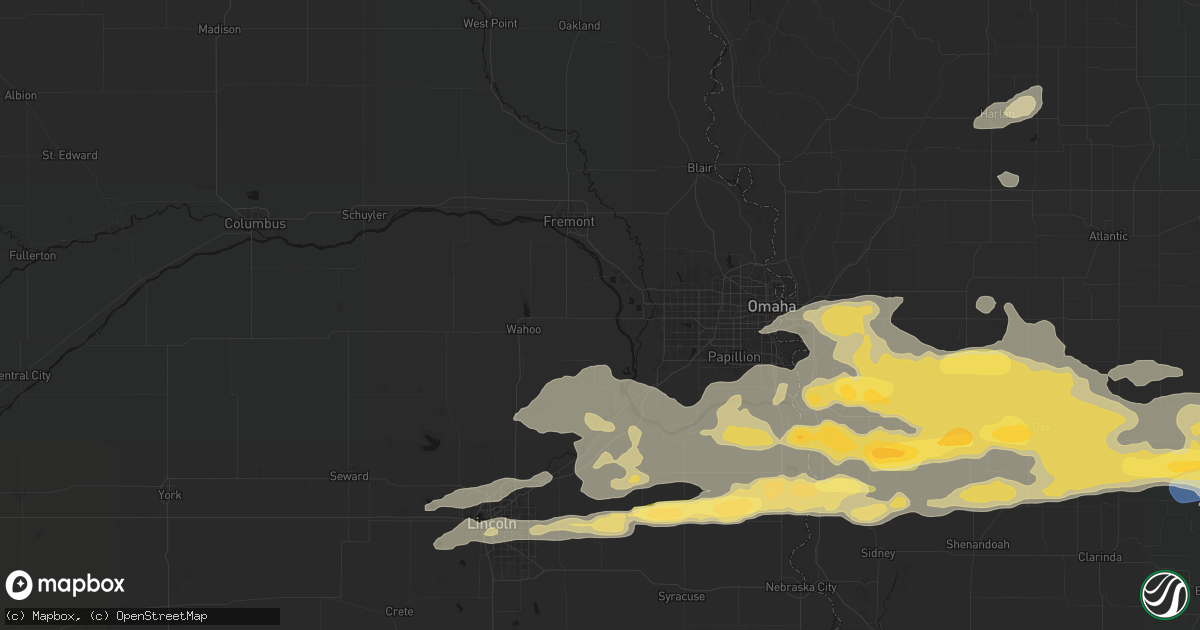 Hail map in Yutan, NE on August 4, 2026