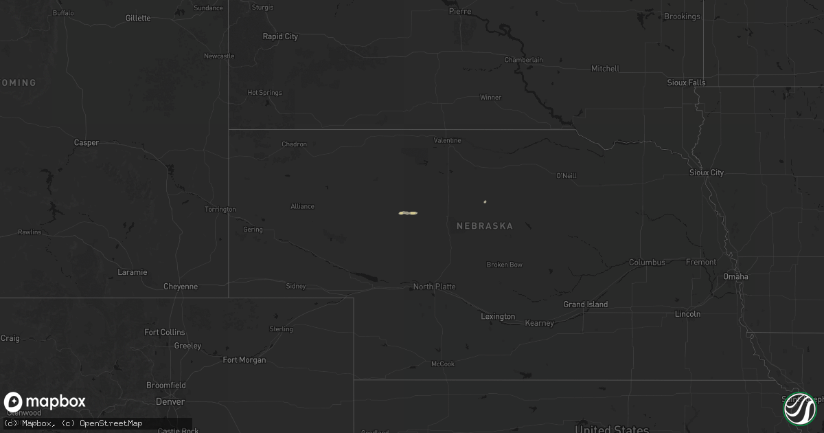 Hail map on August 4, 2026