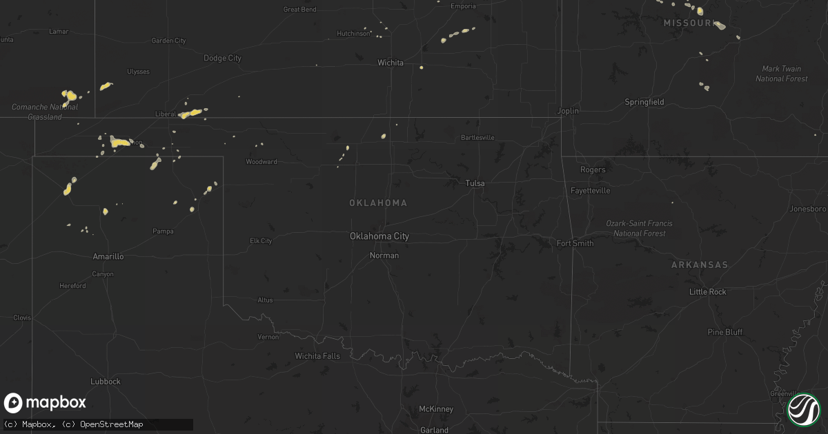Hail map on August 5, 2011