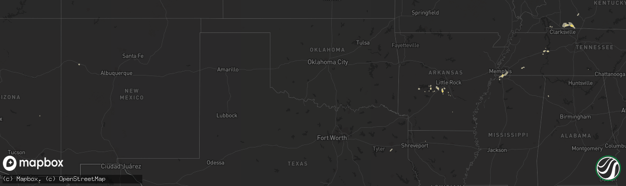 Hail map on August 5, 2012