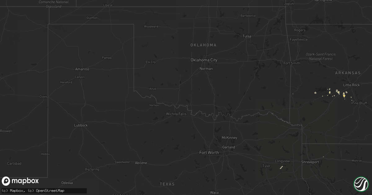 Hail map on August 5, 2012