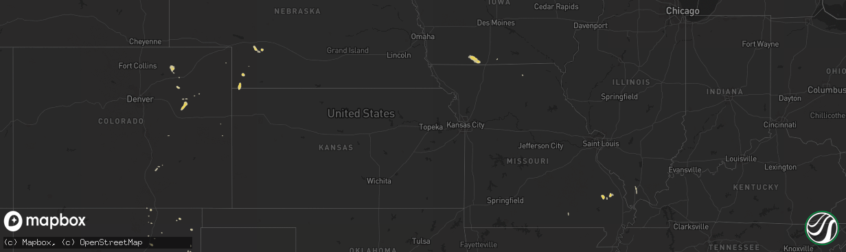 Hail map on August 5, 2014