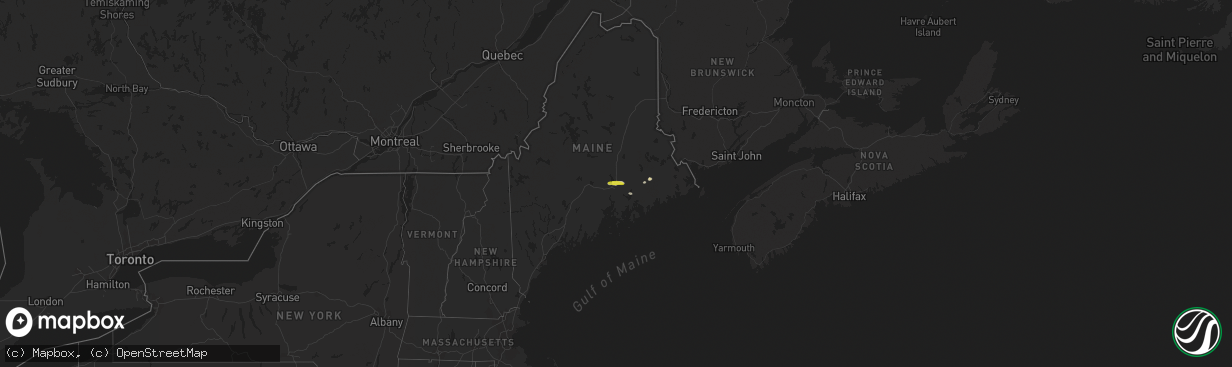 Hail map on August 5, 2015