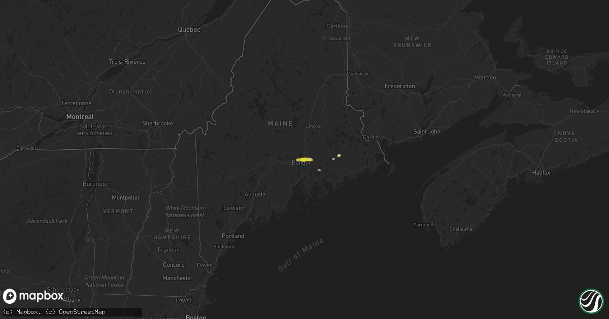 Hail map on August 5, 2015