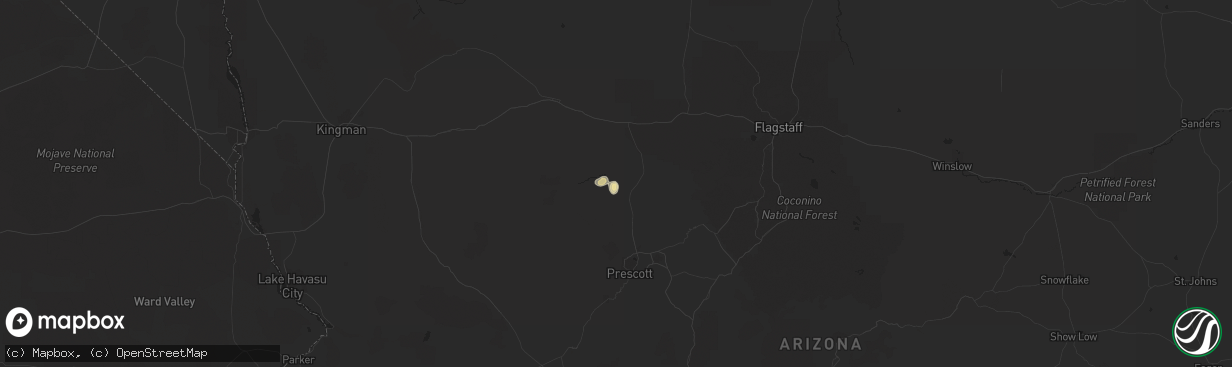 Hail map in Paulden, AZ on August 5, 2016