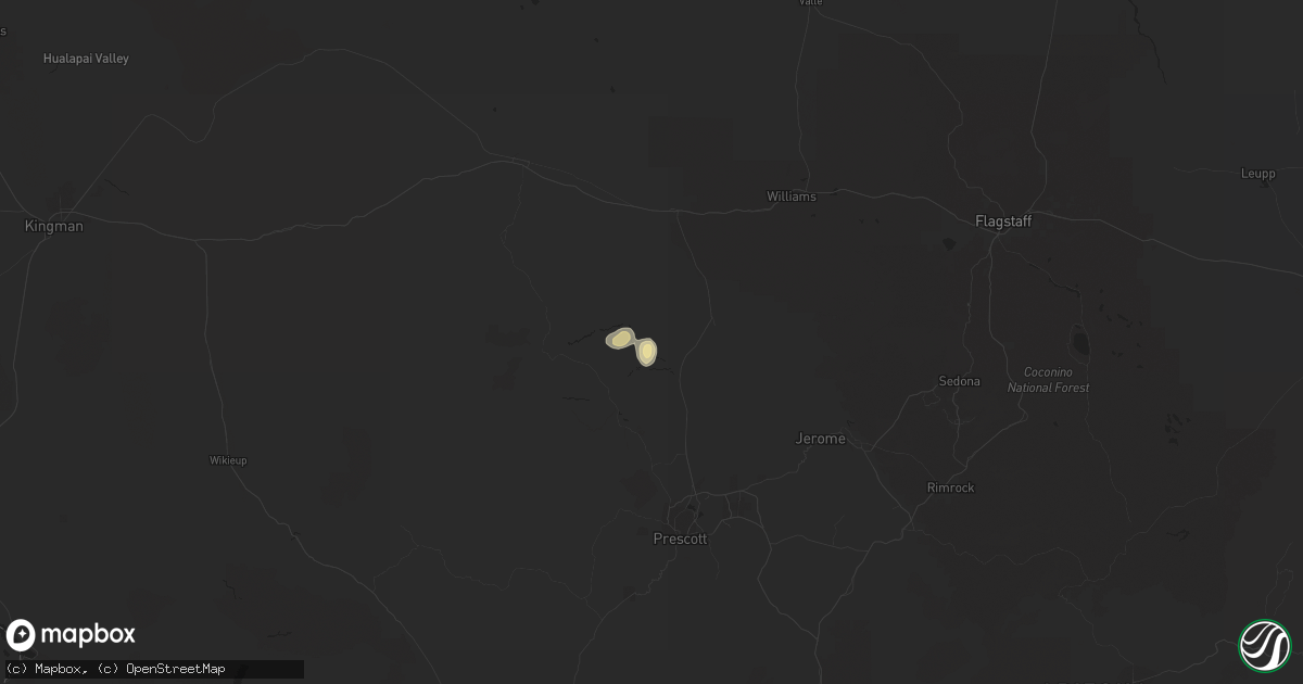 Hail map in Paulden, AZ on August 5, 2016
