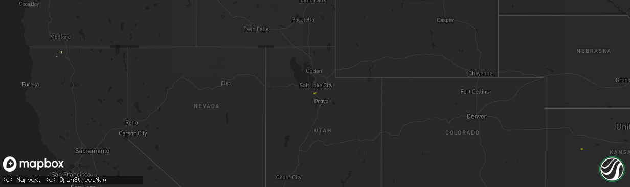 Hail map on August 5, 2016