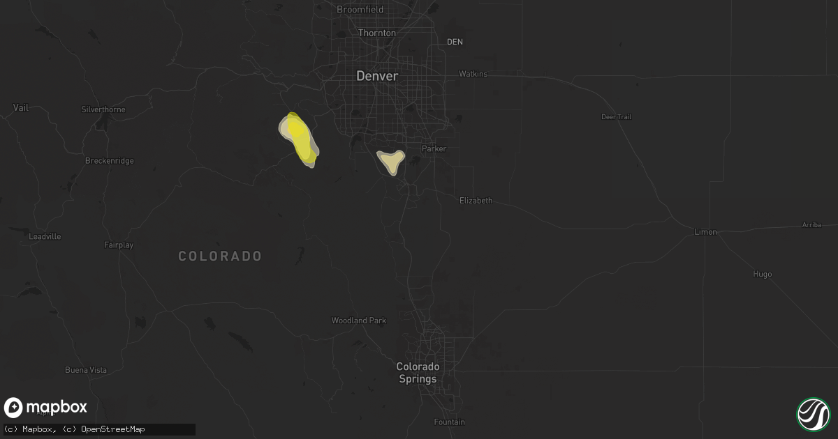 Hail map in Castle Rock, CO on August 5, 2017