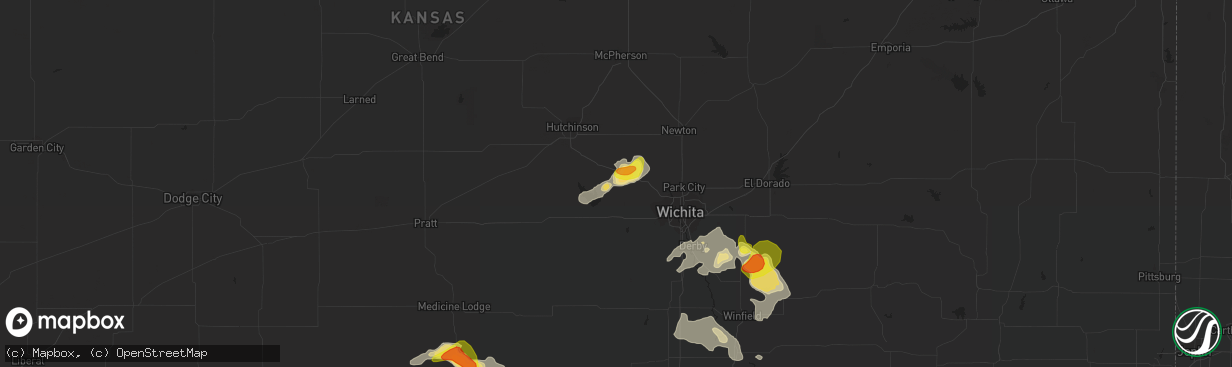 Hail map in Mount Hope, KS on August 5, 2017