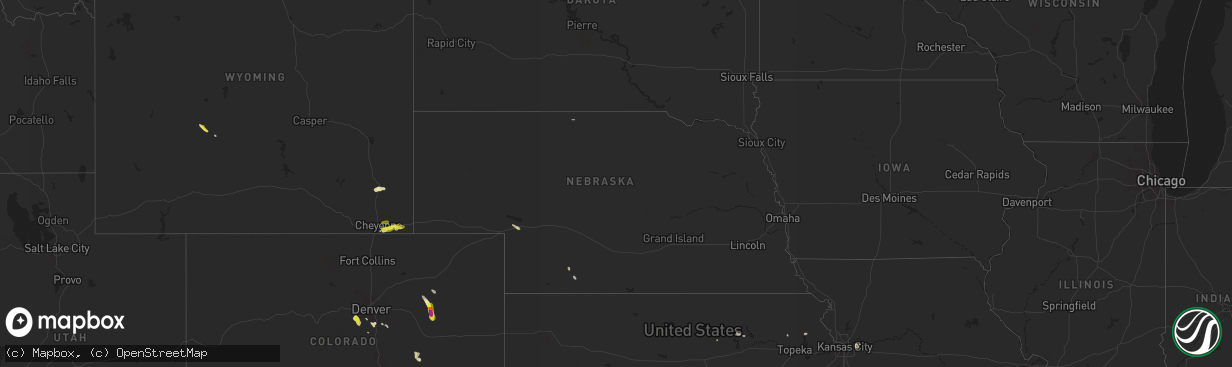 Hail map in Nebraska on August 5, 2017